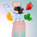 Butelka na wodę bidon z ustnikiem sportowy BPA FREE 600ml różowo-niebieski