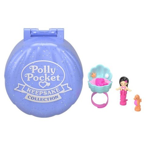 Figurki Polly Pocket Zestaw z pierścionkiem, Syrenka Mattel