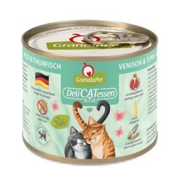 GranataPet DeliCatessen dziczyzna i tuńczyk karma mokra dla kota 200g