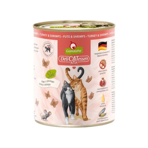 GranataPet DeliCatessen indyk i krewetki mokra karma dla kota 800g