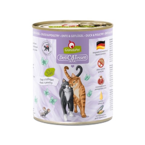 GranataPet DeliCatessen kaczka i drób mokra karma dla kota 800g