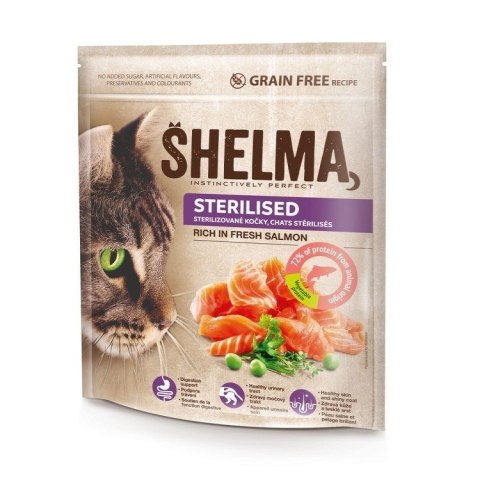 SHELMA karma sucha dla kotów sterylizowanych. Z łososiem 1.4kg