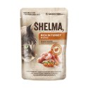 SHELMA saszetki - pełnoporcjowa bezzbożowa karma dla dorosłych kotów. Z wołowiną, kaczką, kurczakiem i indykiem. 40x85g