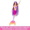 Lalka Barbie Malibu Syrenka Zmiana koloru Mattel