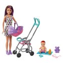 Lalka Barbie Opiekunka Skipper Wózek + bobas Zestaw Mattel