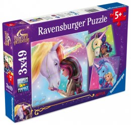 Puzzle 3x49 elementów Akademia Jednorożców Unicorn Academy Ravensburger Polska