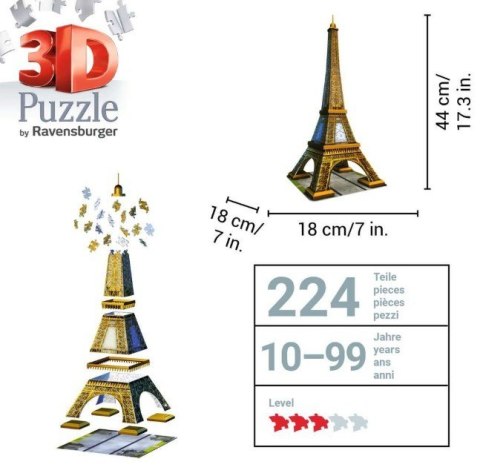 Puzzle 3D Wieża Eiffla Ravensburger Polska