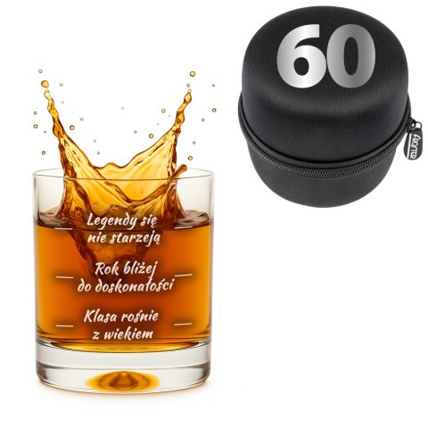 Urodzinowa szklanka do whisky - prezent na 60 urodziny - dla męża, dziadka