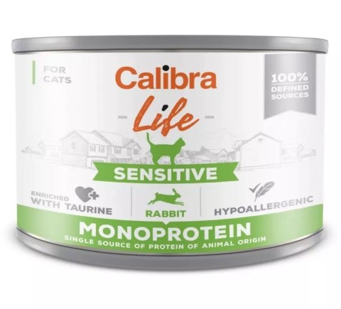 Calibra Cat Life Sensitive Rabbit - mokra karma dla kota - 200 g