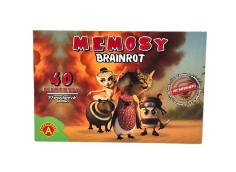 Gra Pamięć Memosy Brainrot Ballerina Capuccina, Tung Tung Tung Sahur i inni Alexander