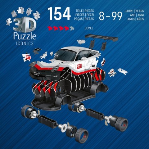 Puzzle 3D Samochód Porsche 911 GT3 Cup Ravensburger Polska