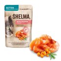 SHELMA saszetka dla kociąt z łososiem i rokitnikiem 85g
