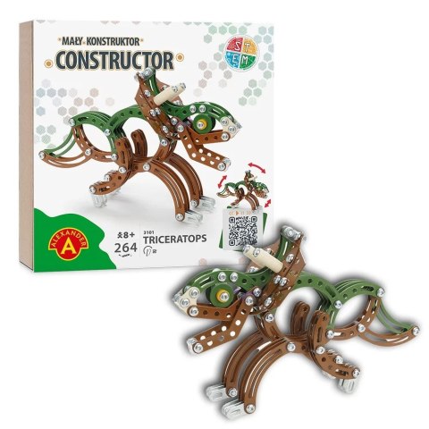 Zestaw konstrukcyjny Mały Konstruktor Dinozaury Triceratops Alexander