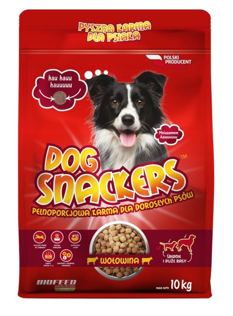 BIOFEED DOG SNACKERS ADULT WOŁOWINA 10 KG (WYPRZEDAŻ)