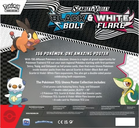 Karty Scarlet & Violet White Flare & Black Bolt Unova Poster Pokemon TCG