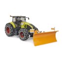 Traktor Claas Axion 950 z pługiem do śniegu BRUDER