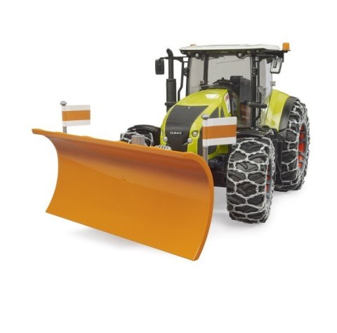 Traktor Claas Axion 950 z pługiem do śniegu BRUDER