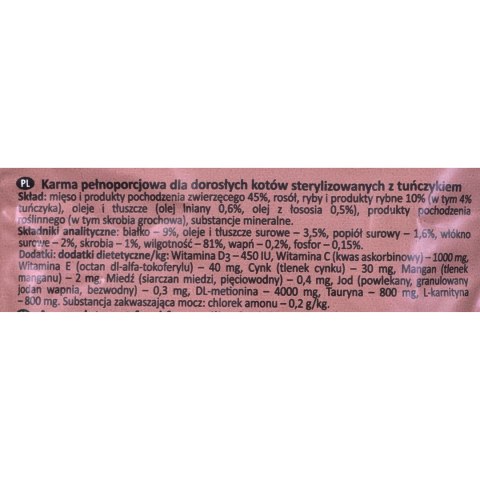 DOLINA NOTECI Rafi Cat Adult z tuńczykiem - mokra karma dla kotów sterylizowanych - 100g