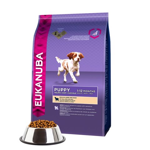 EUKANUBA Puppy & Junior rich in Lamb & Rice 12kg (WYPRZEDAŻ)