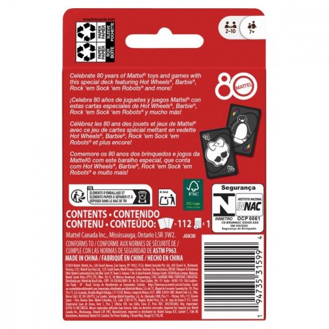 Gra UNO 80-lecie Mattel Mattel