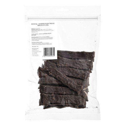 PETITTO - Suszone paski mięsne - dziczyzna - przysmak dla psa 400g