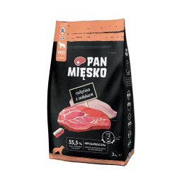 Pan Mięsko Cielęcina z indykiem sucha karma dla psa chrupki XL 3kg