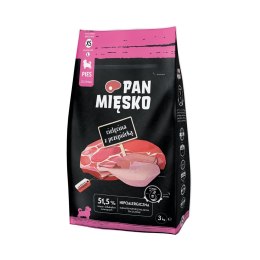 Pan Mięsko Cielęcina z przepiórką sucha karma dla psa chrupki XS 3kg