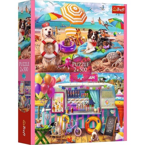 Puzzle 2x500 elementów Wakacyjny czas Trefl