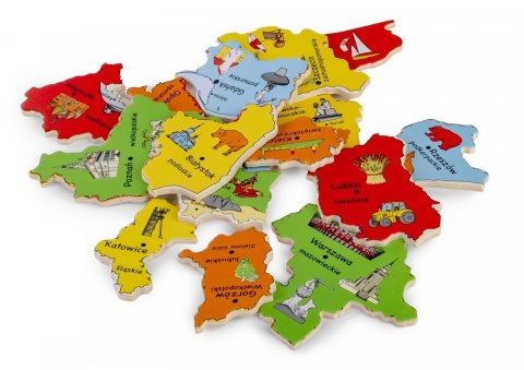 Puzzle drewniane Mapa Polski Daffi