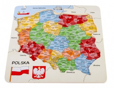 Puzzle drewniane Mapa Polski Daffi