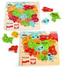 Puzzle drewniane Mapa Polski Daffi