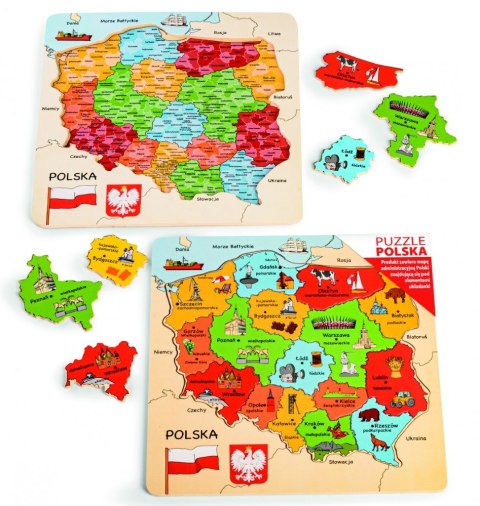 Puzzle drewniane Mapa Polski Daffi