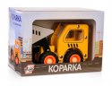 Drewniane auto z oponami Koparka Daffi