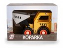 Drewniane auto z oponami Koparka Daffi
