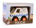 Drewniane auto z oponami Policja Daffi
