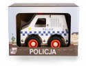 Drewniane auto z oponami Policja Daffi