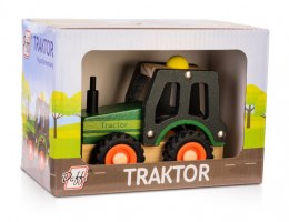 Drewniane auto z oponami Traktor Daffi