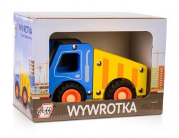 Drewniane auto z oponami Wywrotka Daffi