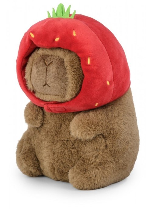 Maskotka Kapibara truskawkowa czapka 20 cm Daffi