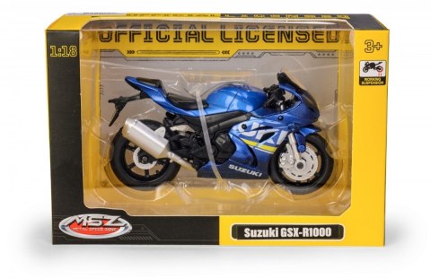 Motocykl MSZ 1:18 Suzuki GSX-R1000 niebieski Daffi