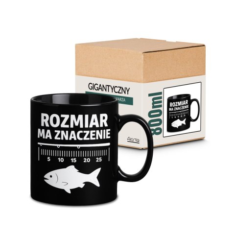 Gigantyczny Kubek dla Wędkarza - Rozmiar ma znaczenie - Prezent dla Faceta