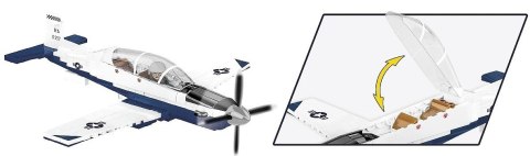 Klocki Samolot Beechcraft T-6 197 elementów Cobi Klocki