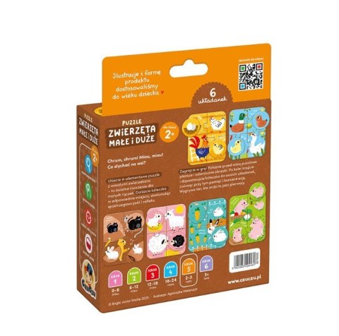 Puzzle zwierzęta małe i duże CzuCzu