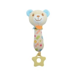 Zabawka z dźwiękiem Miś beżowo-niebieski 17 cm TULILO