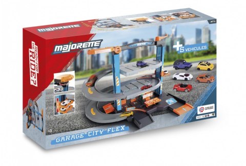 Garaż City Flex z 5 pojazdami Majorette