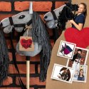 Zestaw Skippi - Hobby Horse Szary - Derka fuksja i granat - Kantar lawenda