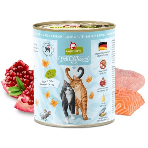 GranataPet DeliCatessen łosoś i indyk karma mokra dla kota 800g