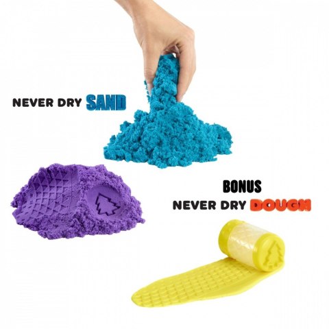 Piasek kinetyczny Wonder Factory Never Dry Sand Bag, Fioletowy, turkusowy MGA