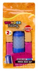 Piasek kinetyczny Wonder Factory Never Dry Sand Bag, Pomarańczowy, czerwony MGA