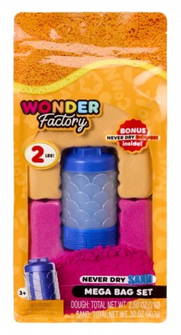 Piasek kinetyczny Wonder Factory Never Dry Sand Bag, Pomarańczowy, czerwony MGA